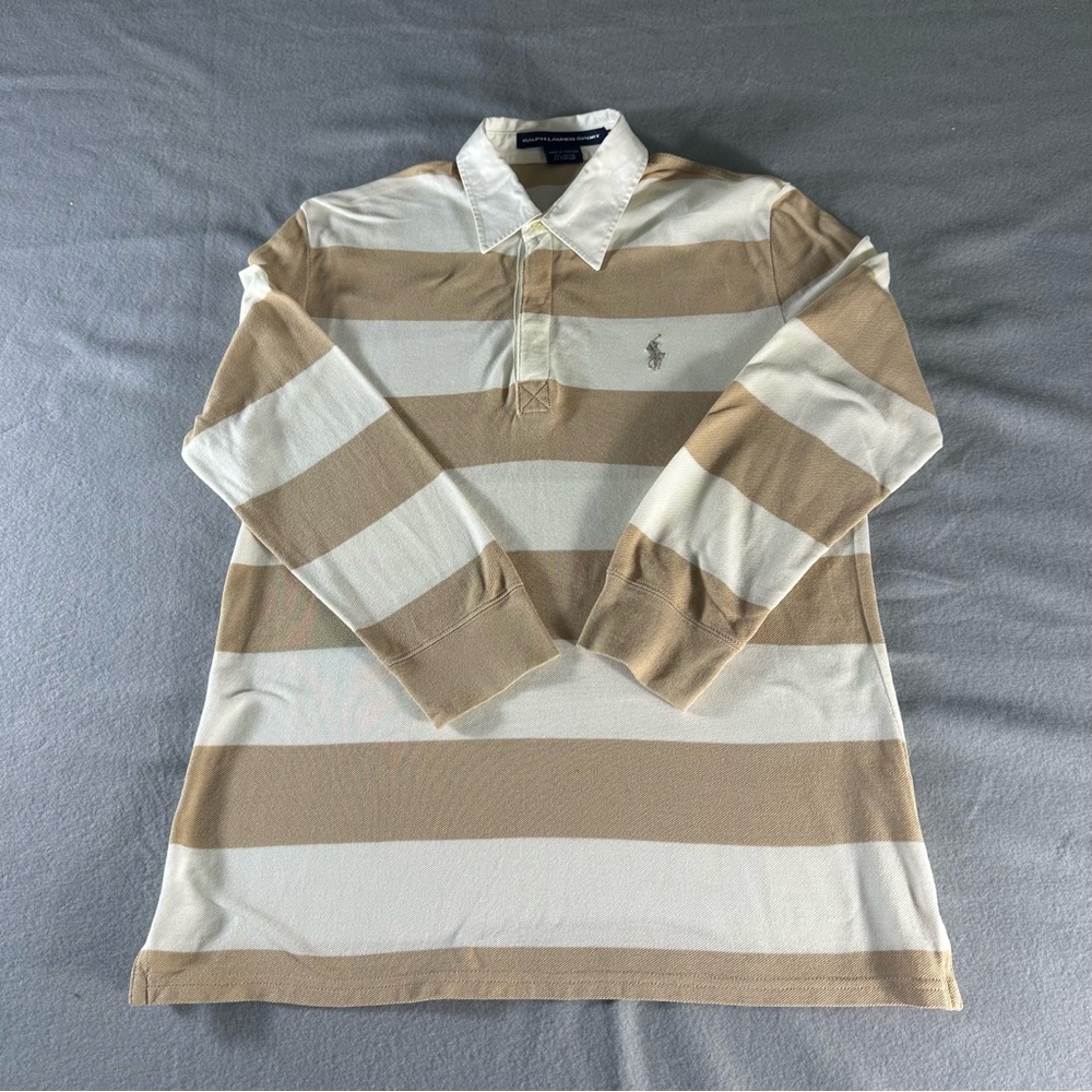 Ralph Lauren Sport Women’s M Lightweight Striped Polo Cotton Stretch